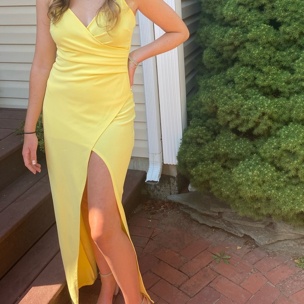 Yellow maxi dress